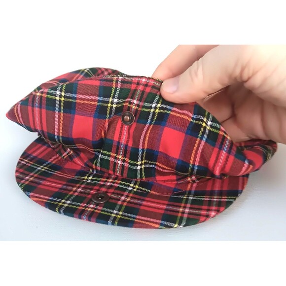 Glen Appin Of Scotland Hat Polyester Wool  Bend Red Plaid  Tartan County New - Picture 4 of 7